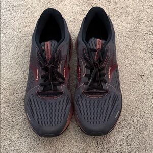 Brooks Charcoal and Burgundy Athletic Shoes
